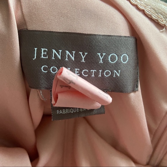 Excellent condition Jenny Yoo Convertible Blush Pink Strapless Long Dress SZ 10 - Picture 6 of 8